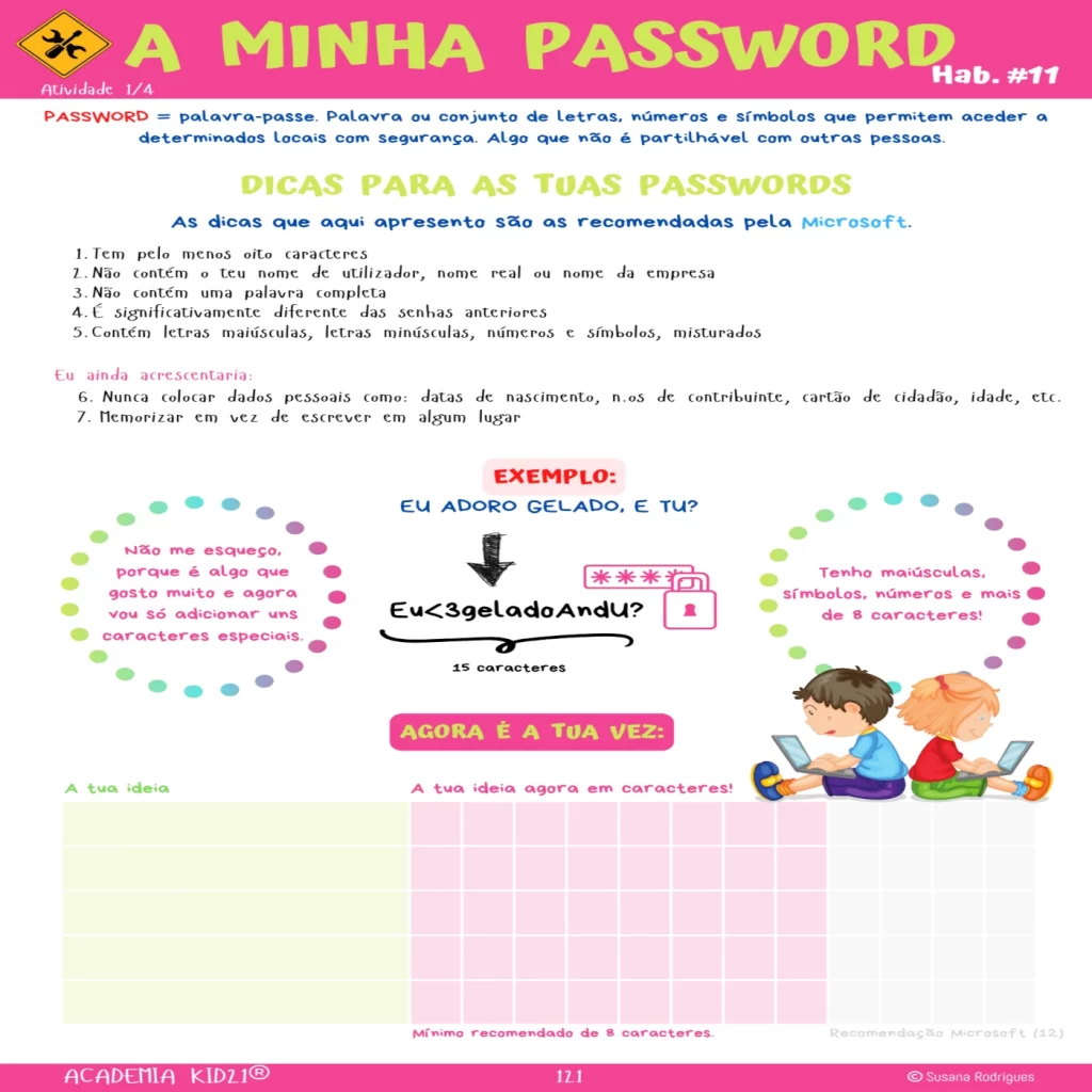 a11 14 a minha password